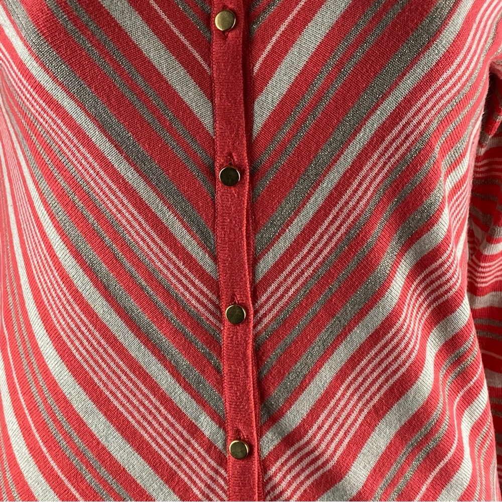 7th Avenue Design Studio Cardigan 💕 Glitter Diagonal Stripes - Picture 7 of 12
